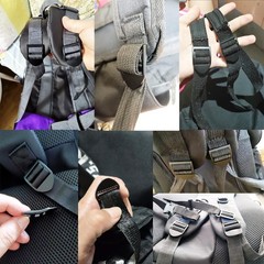2 Pack Black Metal Backpack Buckles 4*3.5 cm/1.57*1.22 in Zinc Alloy Adjustable