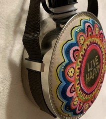 Natural Life Live Happy Plastic & Stainless Steel BOHO CANTEEN Hiking Outdoors