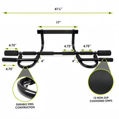 NEW No-Drill DOORWAY CHIN UP BAR PULL UP BAR SIT UP MULTI-FUNCTION HOME GYM USA