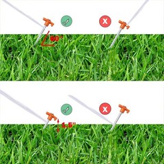 20 Pack Tent Stakes Heavy Duty, 10inch Tent Stakes Pegs, Metal Tent Spikes Groud