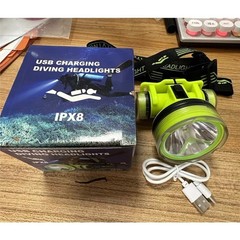 100m Diving Head Lamp Rechargeabl Waterproof Diving Flashlight Camping Fishing