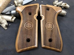 Beretta 92F, 92FS, M9, 96 Walnut Wood Grips. Handmade A Quality. US Based Seller
