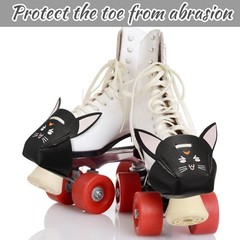 Zhanmai 2 Pieces Toe Cap Guards Protectors with Ears Artificial Leather Rolle…
