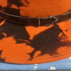 faustmann GERMANY Hunter’s Orange Deer Hunting Upland Wool Crushable Hat. 7-5/8”