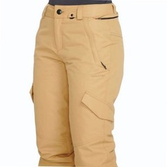 Volcom Tan Ski Snowboard Pants Zip Tech Waterproof Breathable Size Large