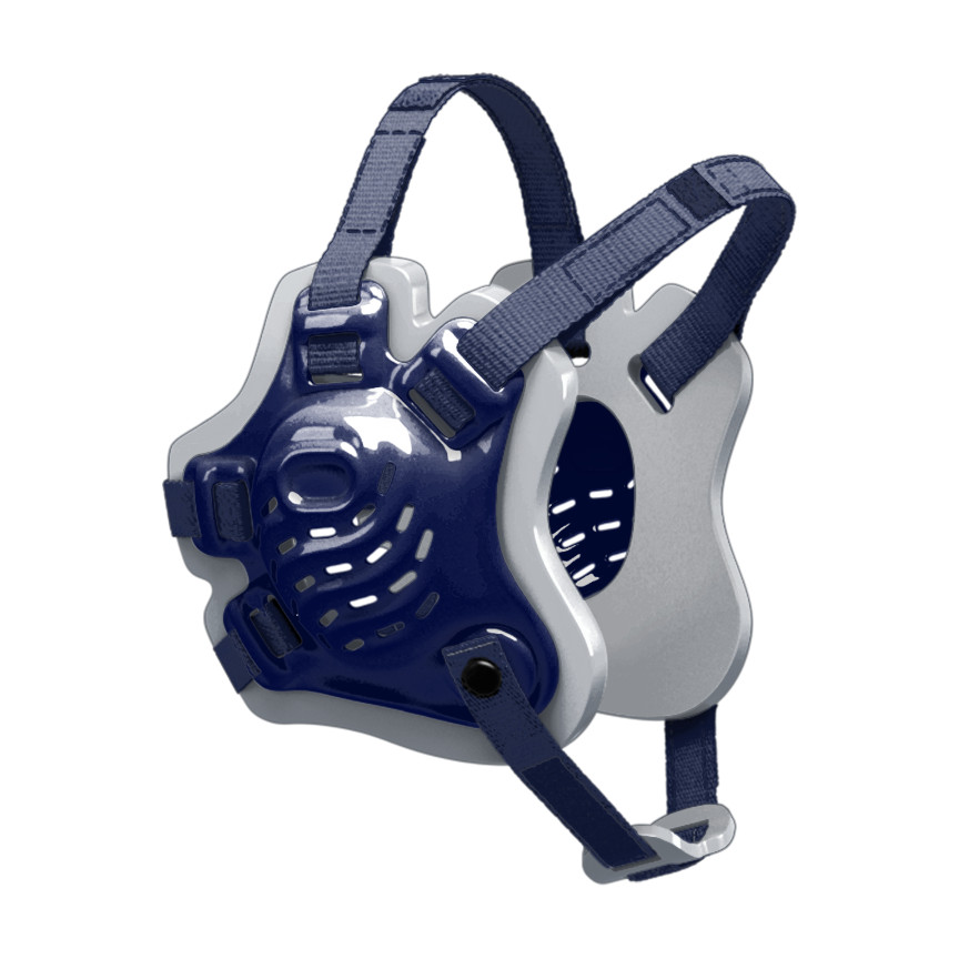 Cliff Keen F5 Tornado Wrestling Headgear/Earguards, Navy/Silver Grey/Navy