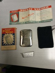 Peacock Pocket Warmer Catalytic Hand Warmer Silver Metal Reusable 24hr 100°F