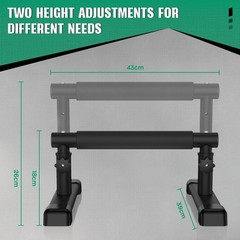 Parallettes Adjustable 7.5×10.6 Inch Push Up Bars Strength Handstand Dip
