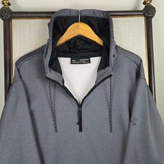 UNDER ARMOUR Size 4XL 1/2 Zip Fleece Lined Hooded Sweatshirt Hoodie ColdGear