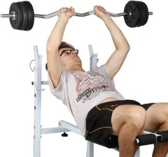 Barbell Weight Set – Olympic Curl Bar & 6 Olympic Weights 55 pounds