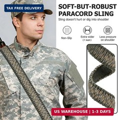 Handmade Two-Point Sling Paracord Rifle Sling with Swivels, Gun Sling with Adjus