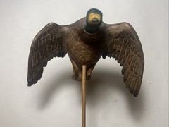 miniature flying mallard drake decoy sculpture vintage unknown