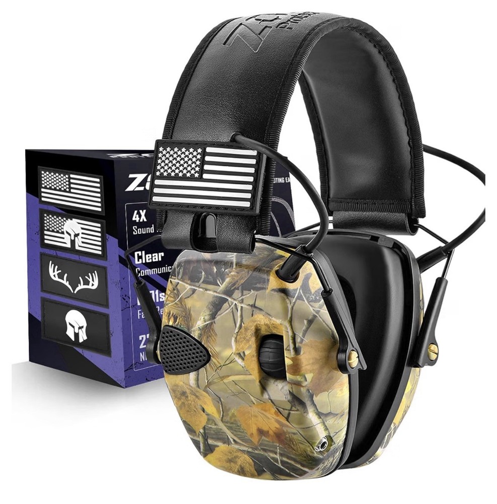 ZOHAN Electronic Shooting Ear Protection Earmuffs NRR 23dB Camo