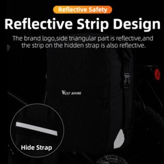 WEST BIKING Bike Single Pannier Bag Bicycle Trunk Bag Rear Rack Pack Bag 17L