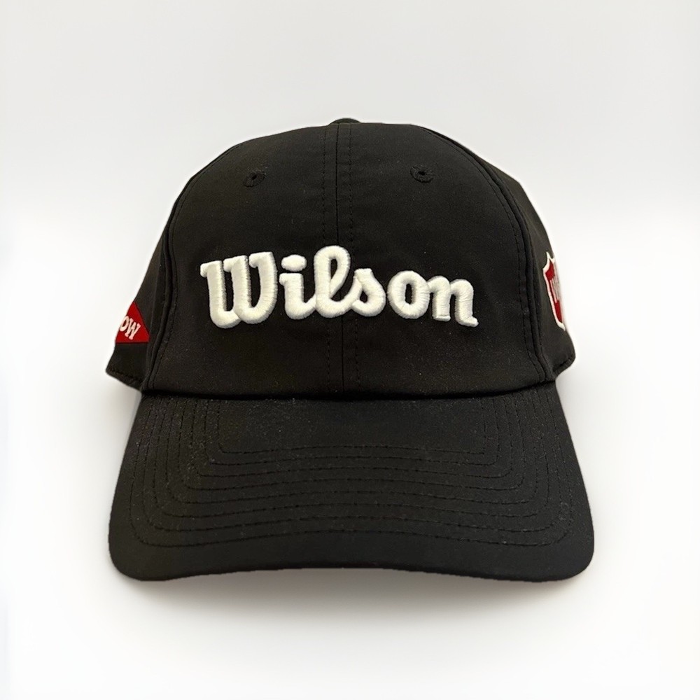 Wilson Black Snapback Hat Junior 97% Polyester 3% Elastane Dow WS Logo