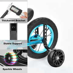 Training Wheels, Wider Flash Kids Bike Training Wheels for 12 14 16 18 20 Inch S