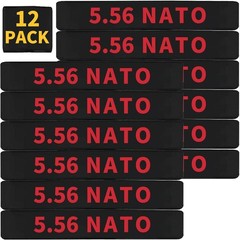 12 Pack 5.56 Nato Magazine Marking Bands 5.56 Magazine Caliber Identification