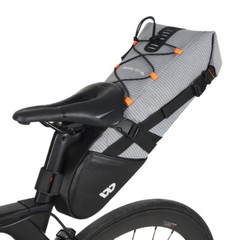 WEST BIKING Waterproof Bicycle Saddle Bag Foldable Cycling Rear Tail Bag Gray
