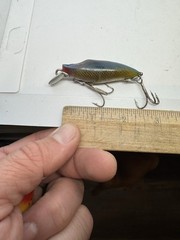 Unknown Vintage 2.5” River Runt Style Lure Unmarked Blue/gray Scale
