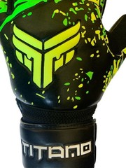 Titano Pro GK Grip volt Goal keeper, Goalie, Soccer Gloves Negative Cut size 9