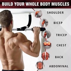 Portable Doorway Pull Up Bar Heavy Duty Multi-Grip Chin Up Bar Home Gym Fitness