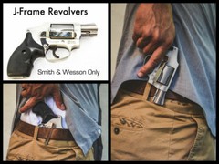 Clipdraw Belt Clip Smith & Wesson J Frame Revolver IWB Black Clip Holster Right