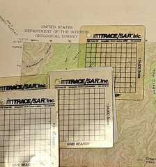 Trace SAR UTM Grid Reader for 1:24000 maps, Measures 100M Increments 1 SqKM grid