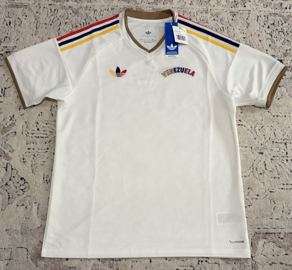 Adidas Authentic Venezuela National Team White 2026 Jersey JY5076 Men’s Sz: L
