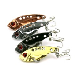 4pcs 3.5cm/3.2g 3D Eyes Fishing Hard Bait Crankbait Lures Bass VIB Blade Tackle