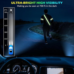 Reflective Walking Gear at Night, High Visibility Safety Reflective Sash Belt an