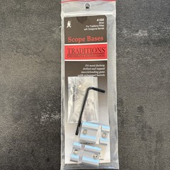 Scope Mount Bases Traditions Silver 2 Piece New A1323