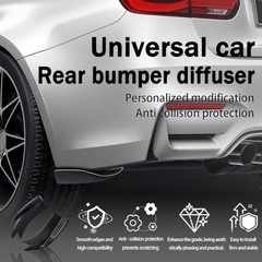 Universal Rear Diffuser Car Spoiler, Rear Bumper Lip Body 10.6inch Carbon Fiber