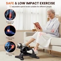Mini Under Desk Exercise Bike Pedal Exerciser Motorized Setting Bike for senior