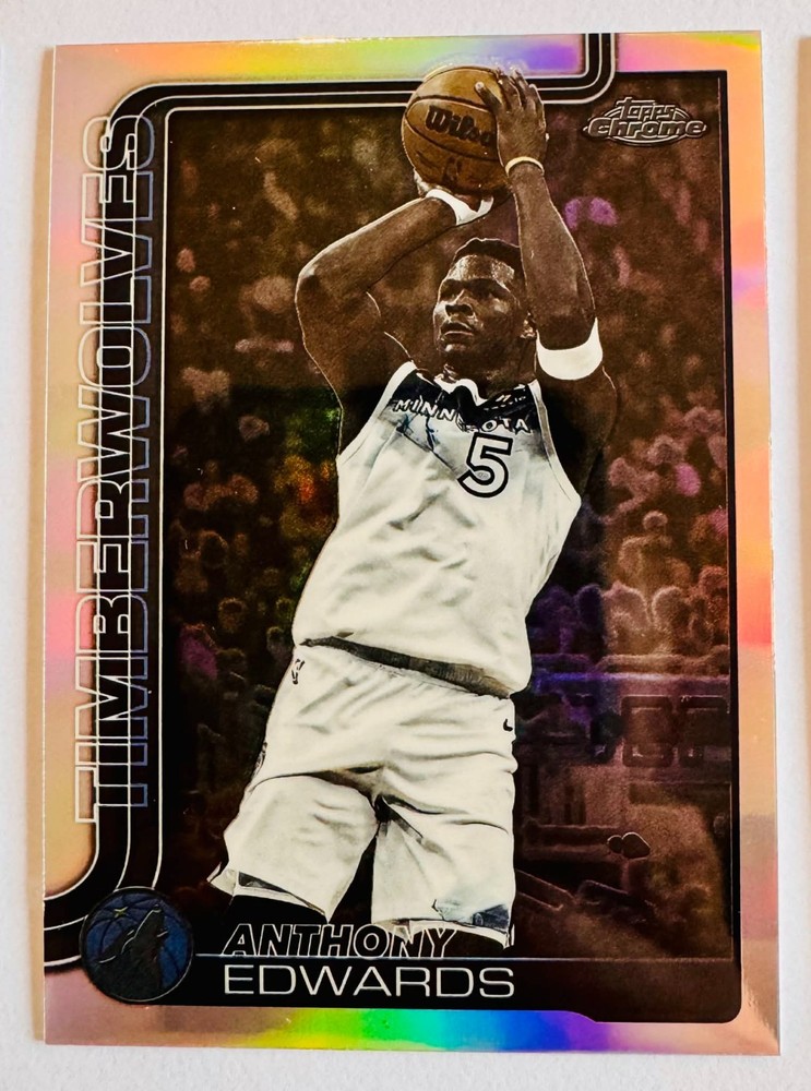 Anthony Edwards 2025-26 Topps Chrome Negative Refractor