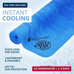 FROGG TOGGS Chilly Pad, Instant Cooling Towel, Long Lasting, Reusable, Sports an