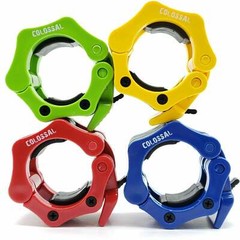 Colossal 2pc 50mm Olympic Weight Bar Collars Barbell Weightlifting Locking Clamp