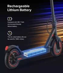iScooter i9 Adult Foldable Electric Scooter 350W 18.6/mph Max Speed Motor IP54
