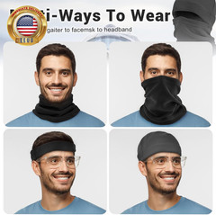 Neck Gaiter Ski Mask, Balaclava Face Mask Men, Adjustable Reusable Windproof Fac