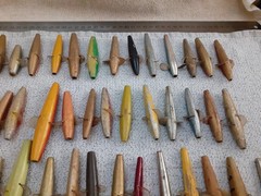 77 x Vintage Devon Minnows ~ early to modern , wood , metal , some named , etc.,