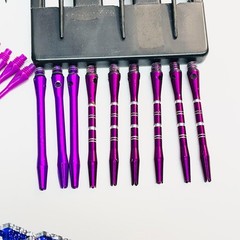 VTG 146 PCS Airmaster 6 Dart Set Case Extra Flights Shafts Points Plastic Steel