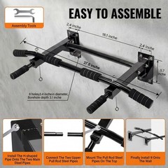 Pull up Bar Wall Mounted – Multifunctional Wall Mounted Pull up Bar for Home Gym