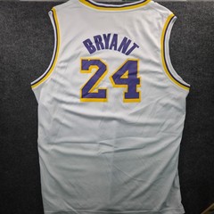 Unbranded Lakers Basketball Jersey Mens 4XL White Kobe Bryant 24 Athleisure Mesh