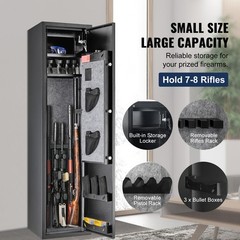 VEVOR Gun Safe Rifle Safe with Fingerprint & Digital Keypad Lock for 6 Rifles