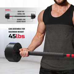FitRx Smartbell Gym 5-in-1 Adjustable Dumbbell Set & Weight Set for Home, 45 lbs