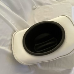 White Western Cowboy Hat 65% Polyester 35% Cotton Blend Made in China