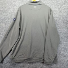 Peter Millar Mens Pullover Quarter Zip Sweatshirt Gray XL Claymore Engineering