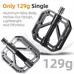 WEST BIKING Bicycle Pedals Titanium Carbon Fiber Axle 3 Bearing Bike Flat Pedals