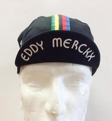 Eddy Merckx Vintage Cycling Cap in Black – Made in Italy by Apis