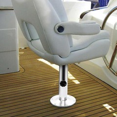 Adjustable Height Boat Seat Pedestal Boat Chair Base W/ Aluminum Slide Swivel