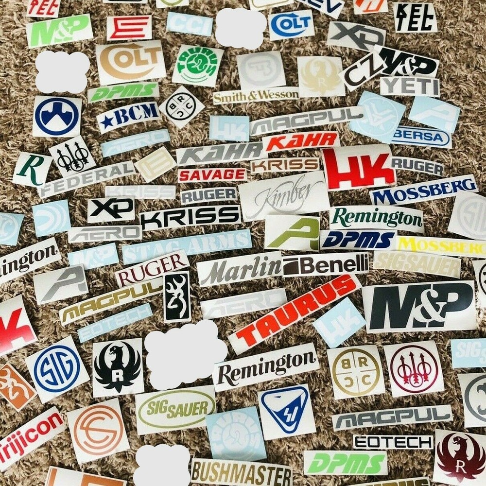GUN SAFE Hunting Rifle Pistol Military Decal Sticker Pack – Lot of 30 9mm AR